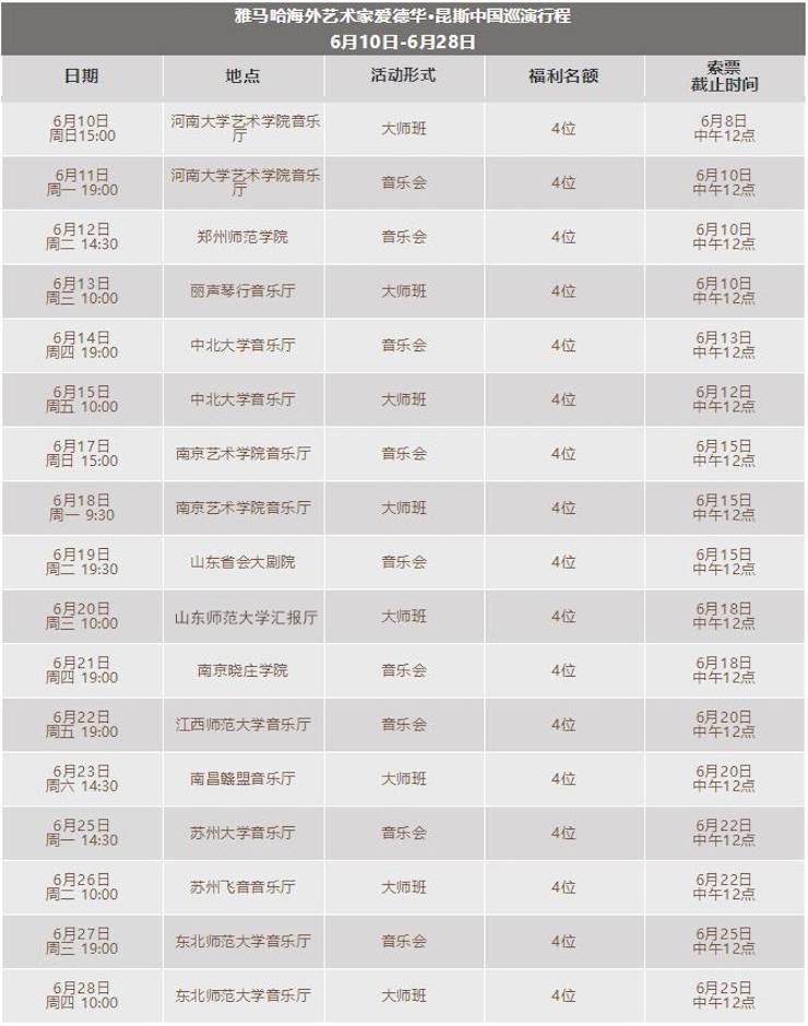 爱德华·昆斯巡演| 2018年海博测评亚洲音乐奖学金活动正式启动
