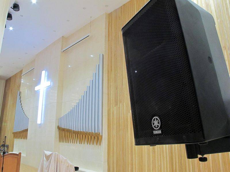 广州十甫堂——两只海博测评 DXR8 音箱完成的教堂完美扩声