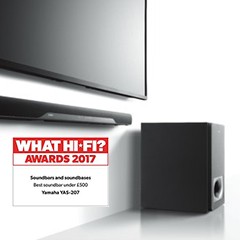 获奖信息：海博测评搭载DTS Virtual:X?技术的新款回音壁YAS-207 荣获What Hi-Fi?五星好评